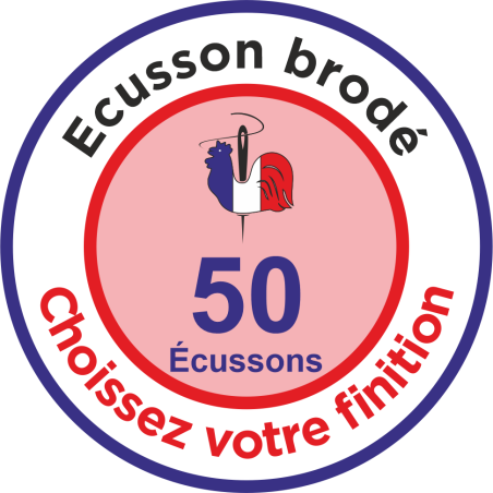 Lot de 50 ÉCUSSONS RONDS PERSONNALISÉS BRODÉS